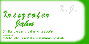 krisztofer jahn business card